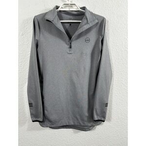 Veil Spark Pullover Womens Small Gray Quarter Zip Performance Stretch‎ Athletic